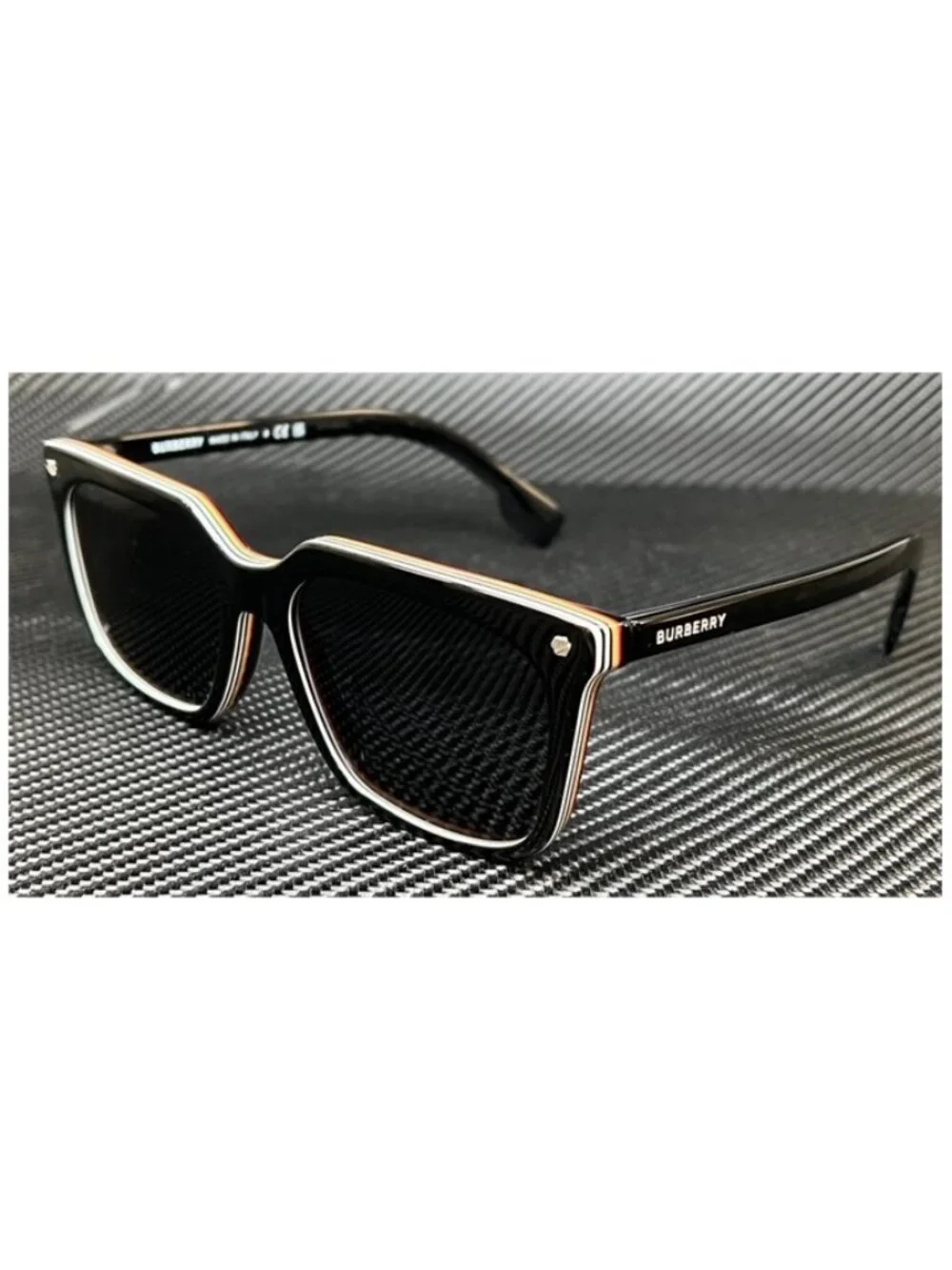 New Burberry Men Black Sunglasses 56-17-145